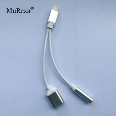 MuRexa New 3.5mm Earphone Headphone Jack Adapter Connector Lightning Cable with Charging Charger For iPhone 7 Plus