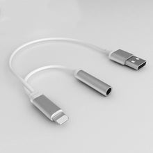 New 2 in 1 3.5mm Earphone Headphone Jack Adapter Connector Cable with Charging For iPhone 7/ 7 Plus